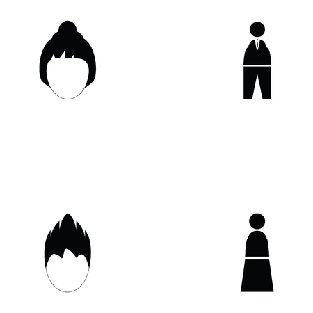 man and women icon setのイラスト素材