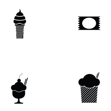 sweets icon setのイラスト素材
