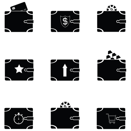 wallet icon set Vector illustration.のイラスト素材