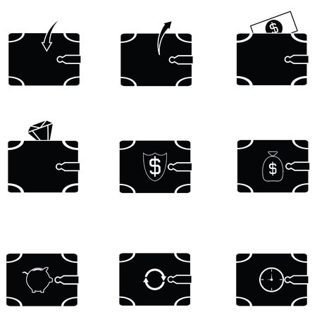 wallet icon set Vector illustration.のイラスト素材