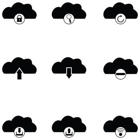 clouds icon set Vector illustration.のイラスト素材