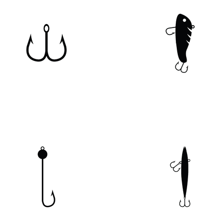 fishing baits icon set Vector illustration.のイラスト素材