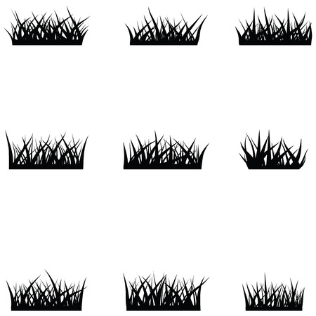 grass icon set Vector illustration.のイラスト素材