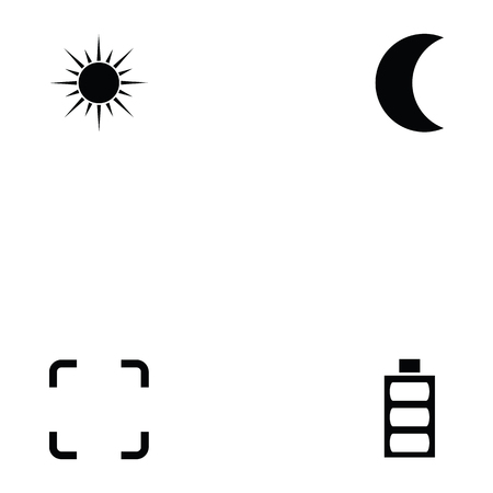 Camera function icon setのイラスト素材