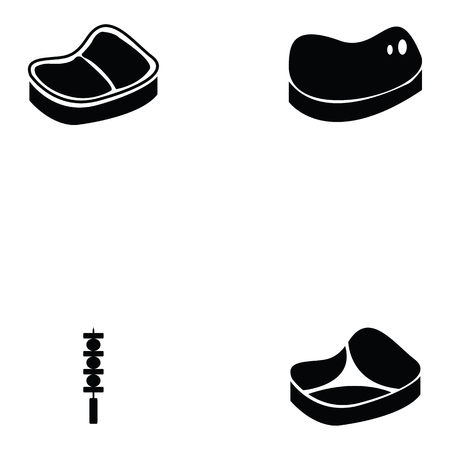 Beef icon set illustration.のイラスト素材