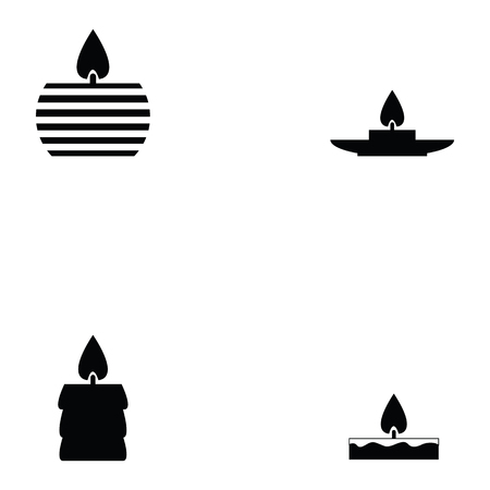 Candles icon set.のイラスト素材