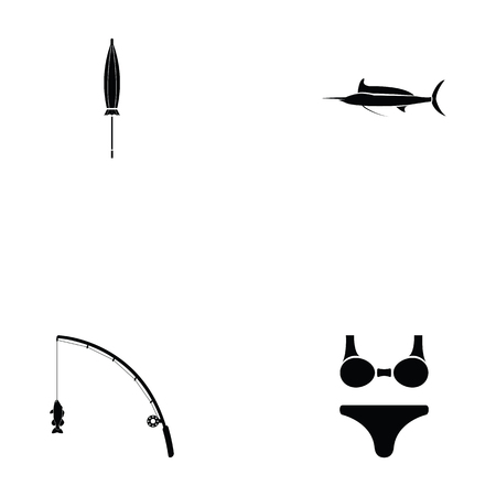 Sea icon set.のイラスト素材