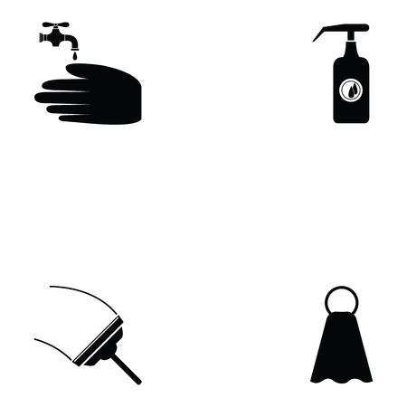 Washing icon set.のイラスト素材