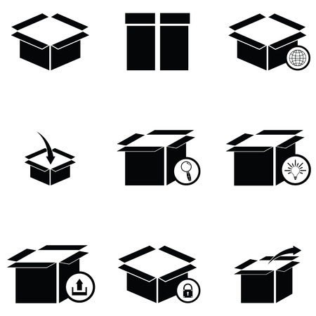 Box icon set.のイラスト素材