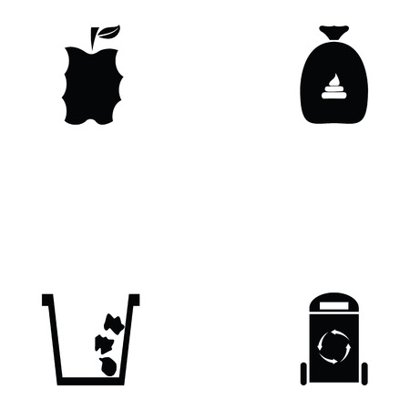 Garbage icon set.のイラスト素材