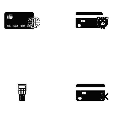 Credit cards icon set.のイラスト素材