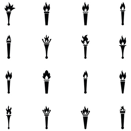 Torch icon setのイラスト素材