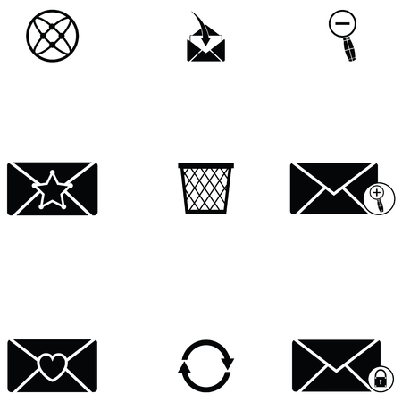 Email icons setのイラスト素材