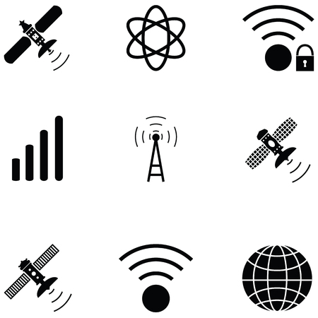 Collection satellite icon setのイラスト素材
