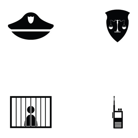 Collection law icon setのイラスト素材