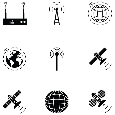 satellite icon set Vector illustration.のイラスト素材