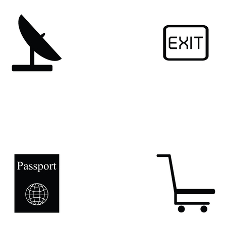 airport icon set vector illustration.のイラスト素材