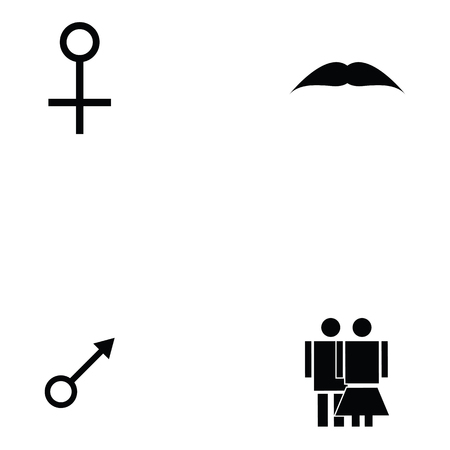 man and woman icon setのイラスト素材