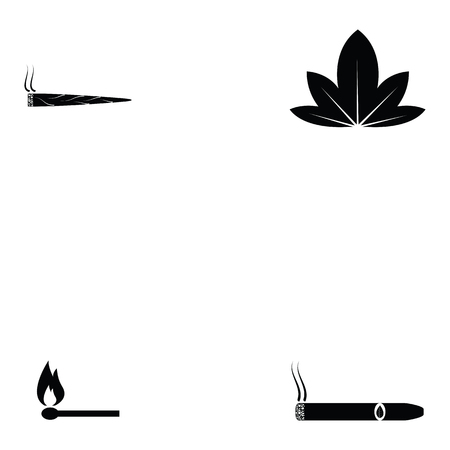 smoking icon setのイラスト素材
