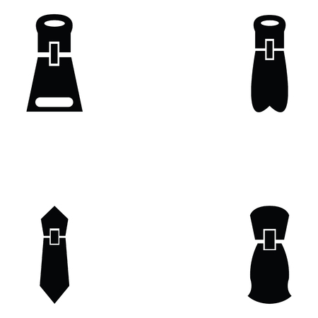 zipper icon setのイラスト素材
