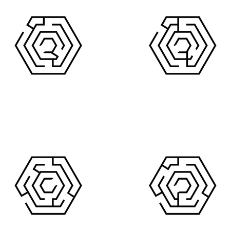 maze icon setのイラスト素材