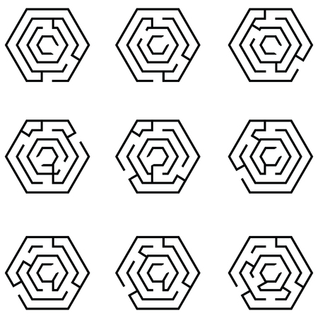 maze icon setのイラスト素材