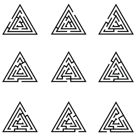 Maze icon set vector illustration