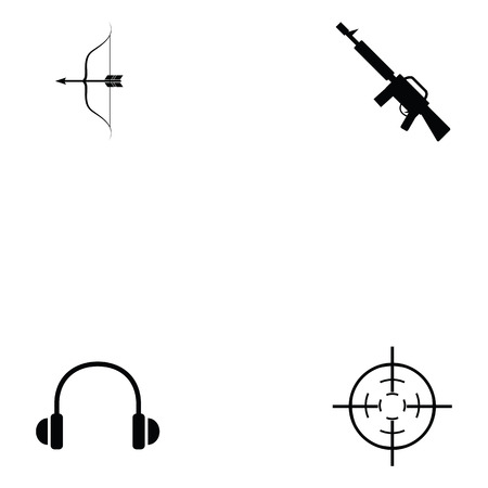 shooting range icon setのイラスト素材