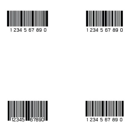bar code icon setのイラスト素材
