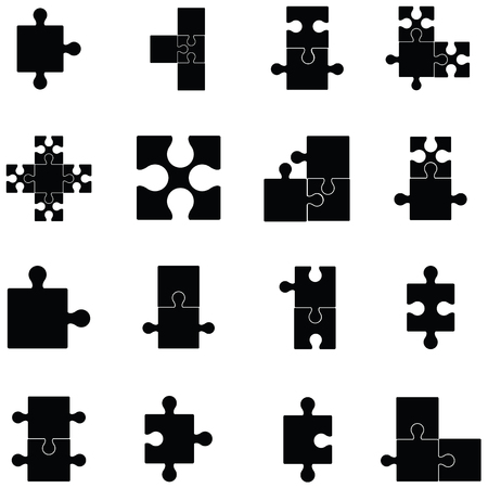 puzzle icon setのイラスト素材