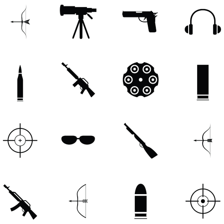 shooting range icon setのイラスト素材