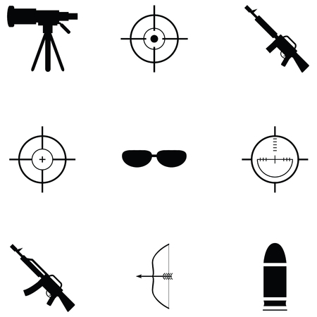 shooting range icon set Vector illustration.のイラスト素材