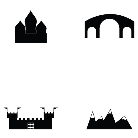 world landmarks icon set Vector illustration.のイラスト素材