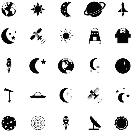 Space icon setのイラスト素材
