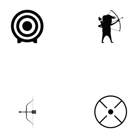 Archery icon set.のイラスト素材