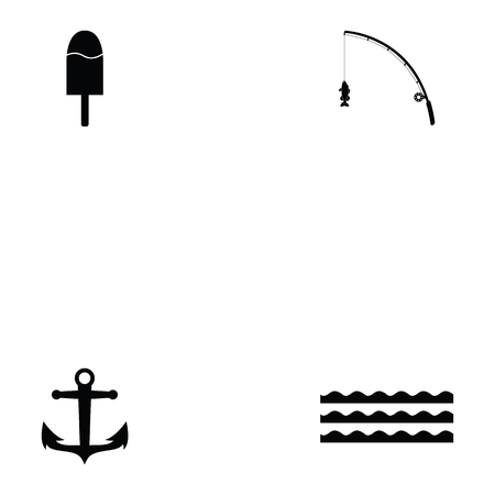 summer icon setのイラスト素材