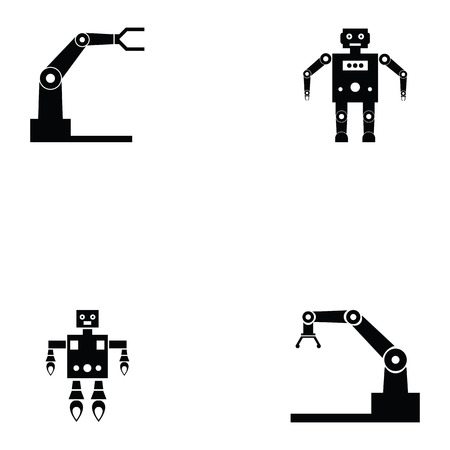 Robot icon set.のイラスト素材