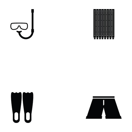 swim icon setのイラスト素材