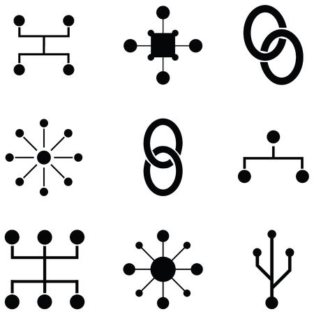 Link icon set illustration on white background.のイラスト素材