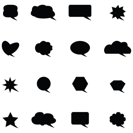 speech bubble icon setのイラスト素材
