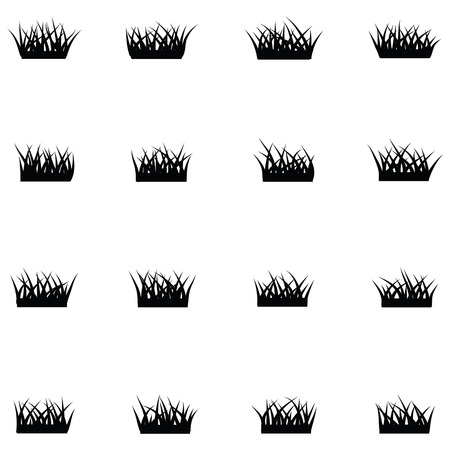 grass icon setのイラスト素材