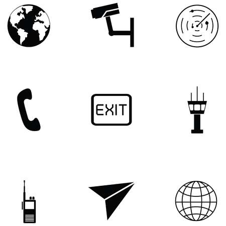 airport icon setのイラスト素材