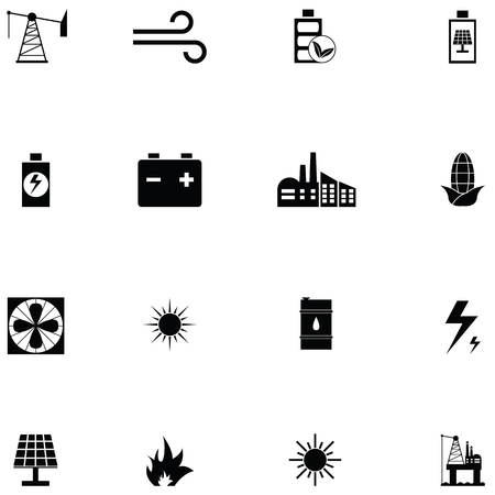 energy icon setのイラスト素材