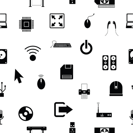 computer seamless pattern background icon.のイラスト素材