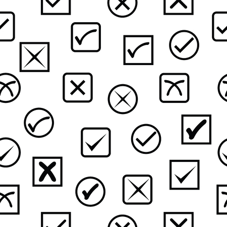 check mark seamless pattern background icon.のイラスト素材