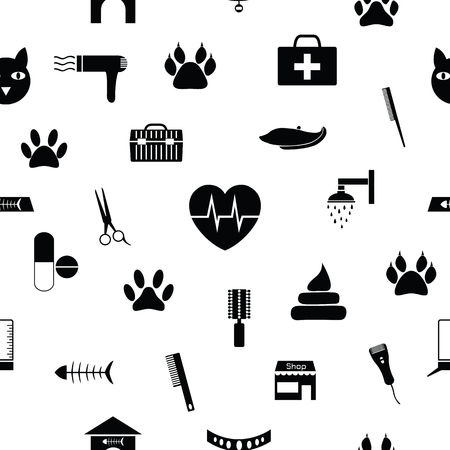 cat seamless pattern background icon.のイラスト素材