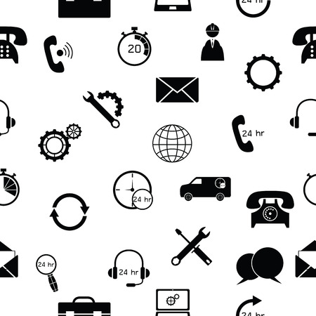 customer service seamless pattern background icon.のイラスト素材