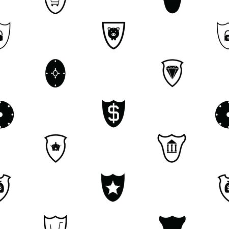 shield seamless pattern background icon.のイラスト素材