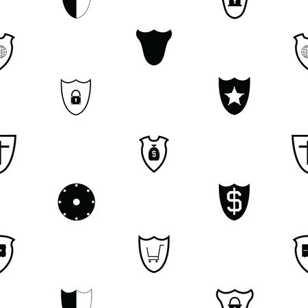 shield seamless pattern background icon.のイラスト素材