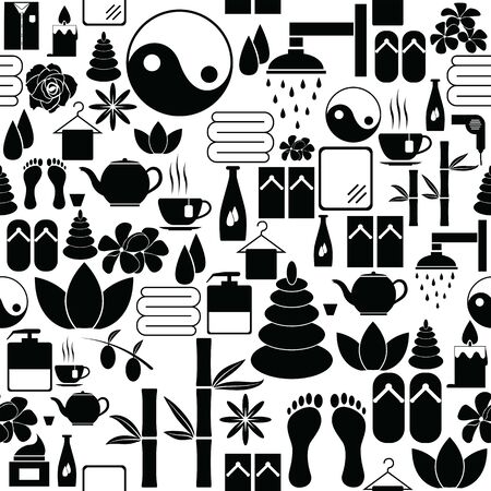 spa seamless pattern background icon.のイラスト素材